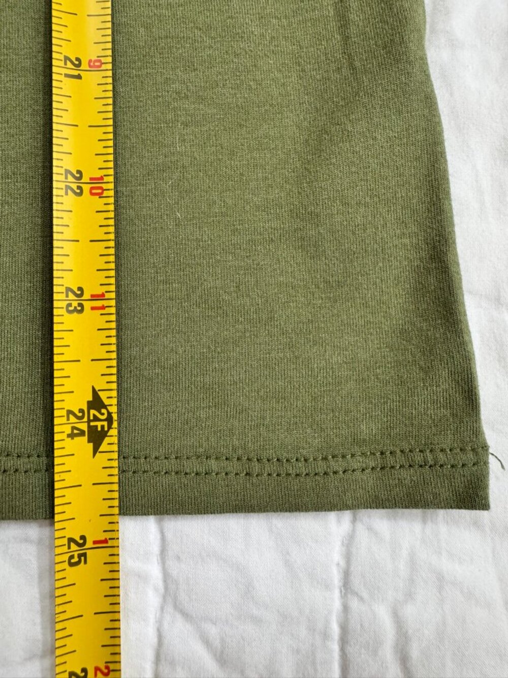 🫒Olive Cotton‑Modal Scoop‑Neck Tee Quince Women’s Large Soft Essential Top - Picture 5 of 8